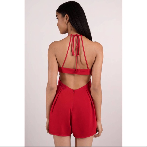 Tobi Pants - Tobi • Romper with halter neck | cut out open back